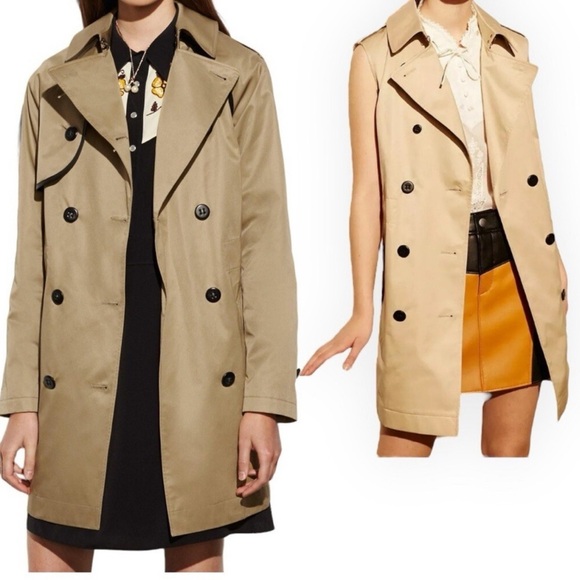 Coach Military Convertible Trench Coat - Picture 9 of 9